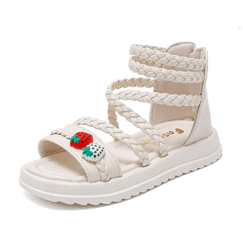 Girls' Sandals Summer 2025 New Fashion Open-Toe Princess for Big Girls Children's Roman Shoes