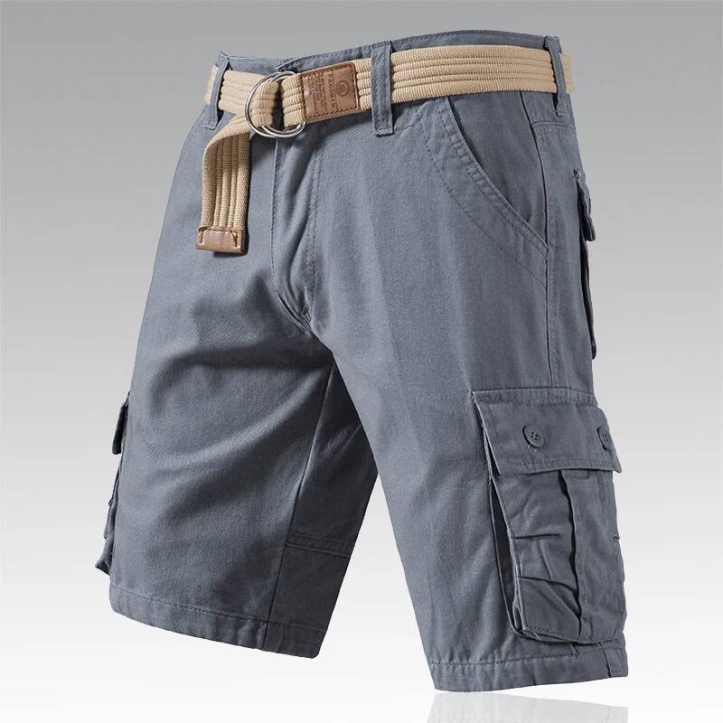 Mens Casual Cargo Outdoor Sports Half Pants Bermuda American Style Streetwear Breathable Comfortable Shorts Grey