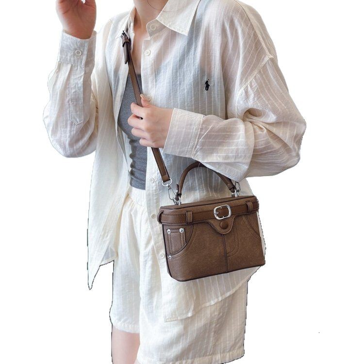 Luxury Brand Designer Bag Denim Color Blocking Popular Casual 2025 New Item Niche High-End Women's Fashion Versatile Shoulder Bag