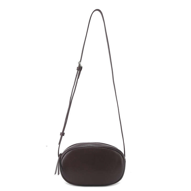 for Women New Convenient Small Round Niche Korean Style Crossbody High-end Simple Single Shoulder Genuine Leather Women's Bag