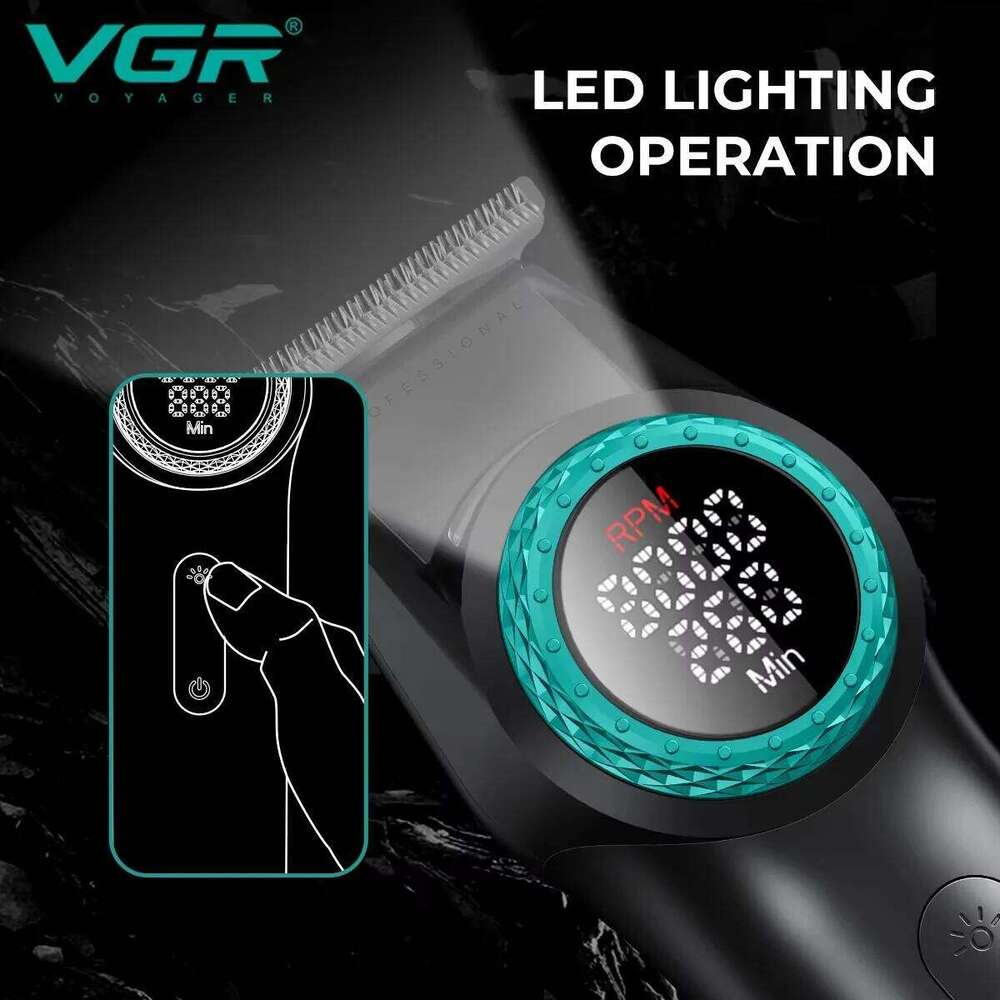 VGR Clipper Professional Trimmer Rechargeable Cutting Hine Cordless Barber BLDC Motor Hair Clippers Men V-977