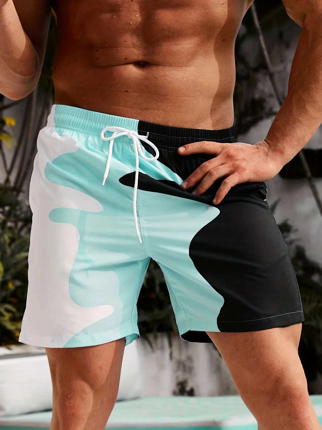 Mens Summer Sports Shorts Quick Drying Pants Fashion Color Block Sport Pants Gym Pant Workout Pant Men Women Beach Short Pants X2505281