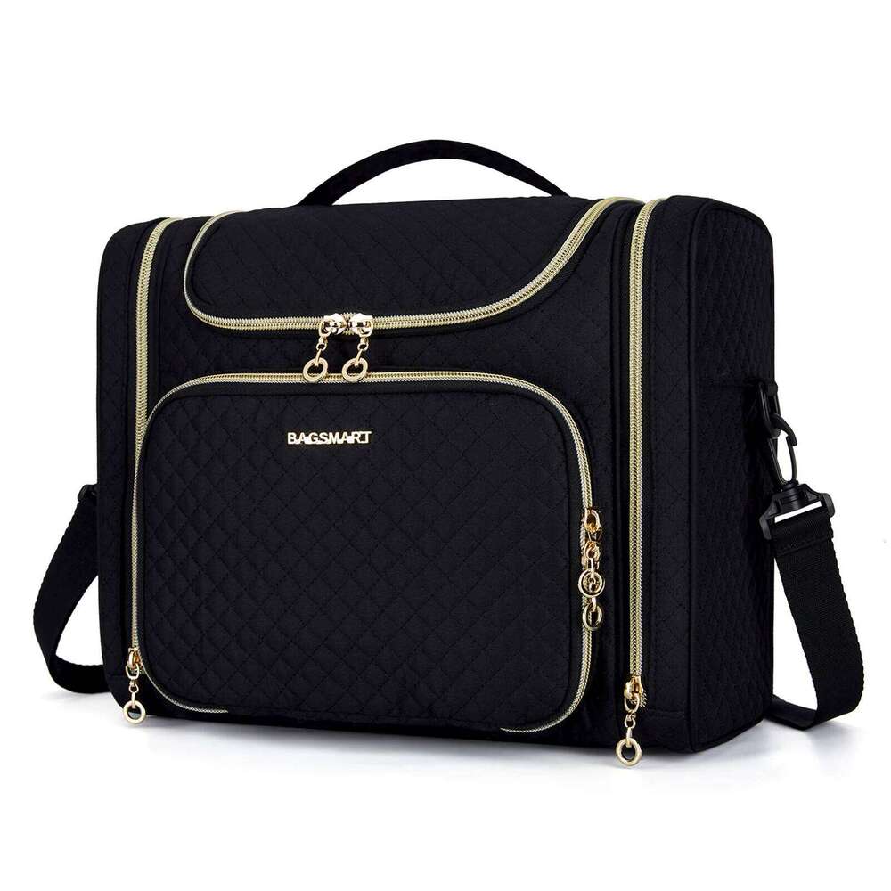 BAGSMART Makeup Women Water-resistant Large Capacity Toiletry Cosmetic Bag for Make up Travel Organizer Essentials