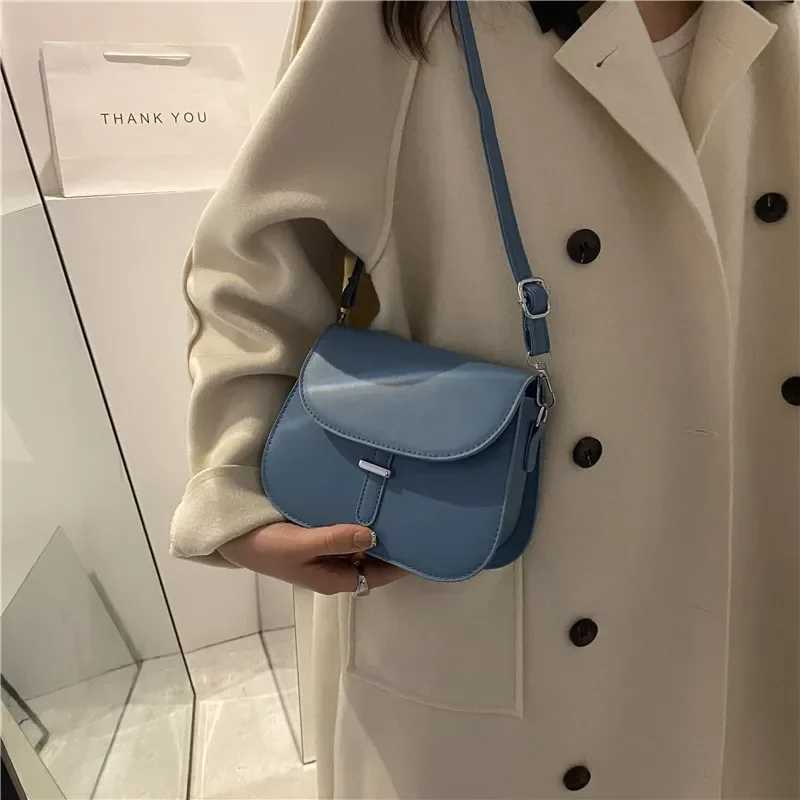 Fashion Women Crossbody Saddle Bag PU Leather Small Handbags Purses Retro Semicircle Designer Messenger Bags Female Clutch Tote Y250528
