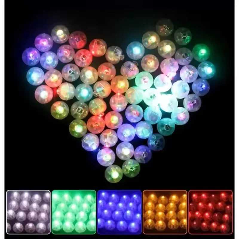 10-100Pcs Luminous Tumbler Ball Lamp Mini LED Balloon Light Colorful Flashing Lantern Christmas Wedding Birthday Party Decor W250528