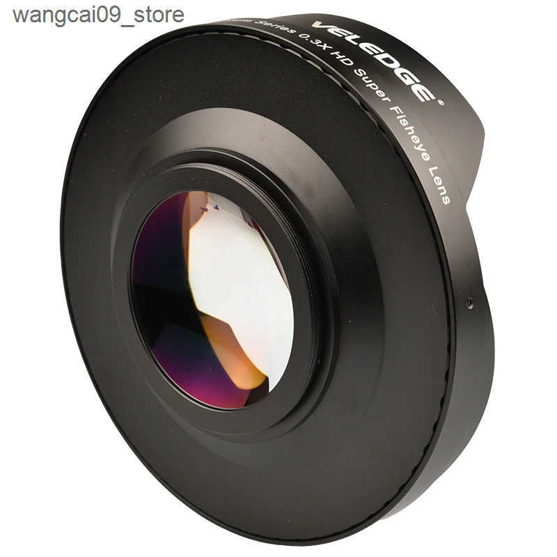 VLOGMAGIC 52MM / 58MM / 62MM / 67MM / 72MM 0.3X Ultra Fisheye Wide Lens Adapter with Hood Only for Video Cameras Camcorders z250529