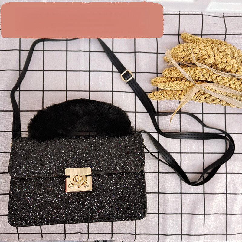 High quality brand, high-quality new style, free designer bag, fashionable sequin bag, plush handbag, texture crossbody bag, brand new free designer b