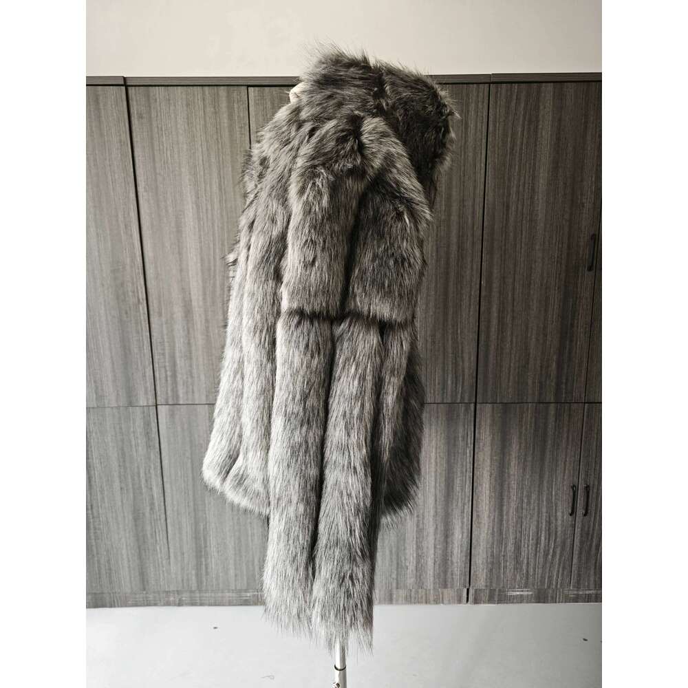 ZMEENNA Temperament Hooded Long Sleeve Warm Faux Fur Coat For Women Casual Zipper Lady Thick Jacket 2024 Autumn Winter New ZM602
