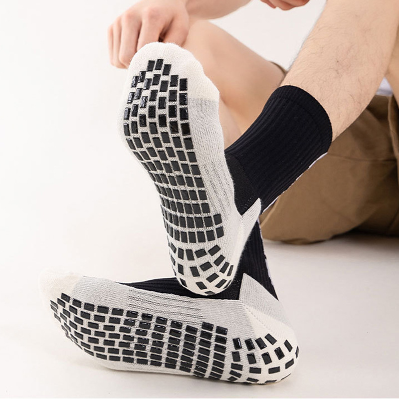 Men's Soccer Mid-Calf with Anti-Slip Pads Towel Bottom Running Basketball Training Professional Sports Socks