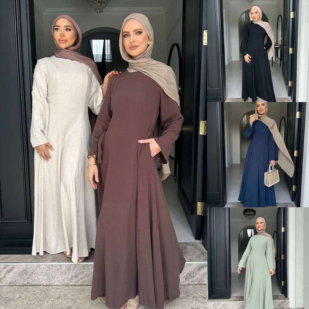 Muslim Abaya For Women Dresses Solid Ramadan Eid Jalabiya Lace Up Vestidos Morocco Dubai Kaftan Abayas Islam Arab Long Robe