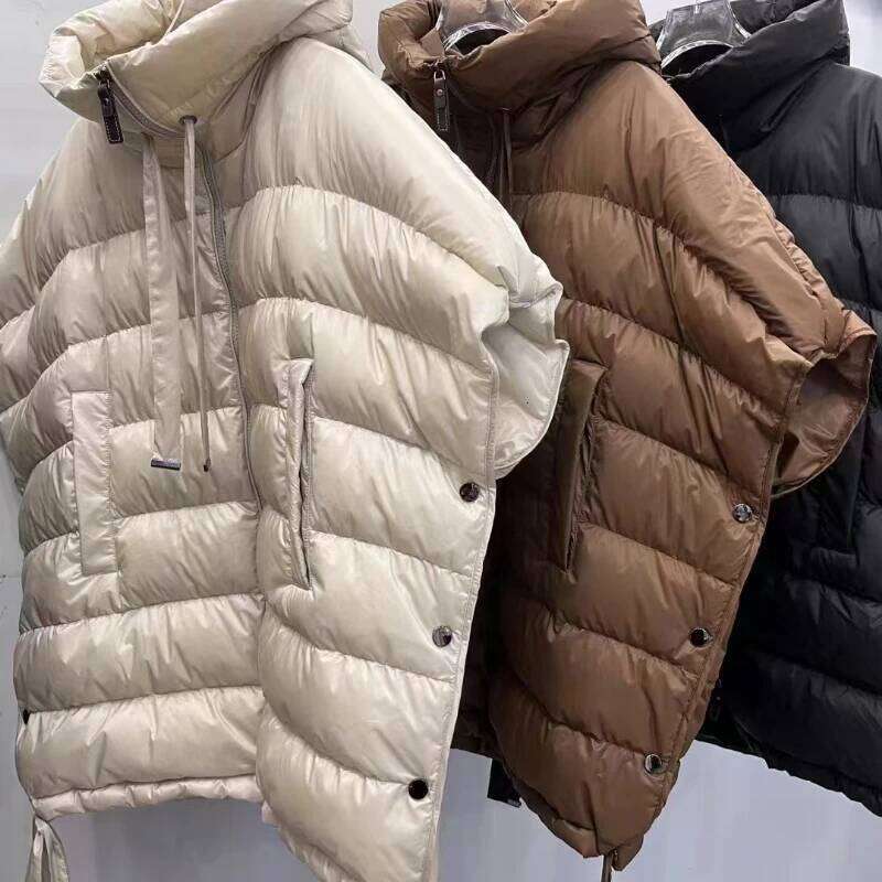 Women's Winter New Sleeveless Puffer Coats Simple Casual Solid Stylish Waistcoat Thick Warm Hooded Short Down Vest