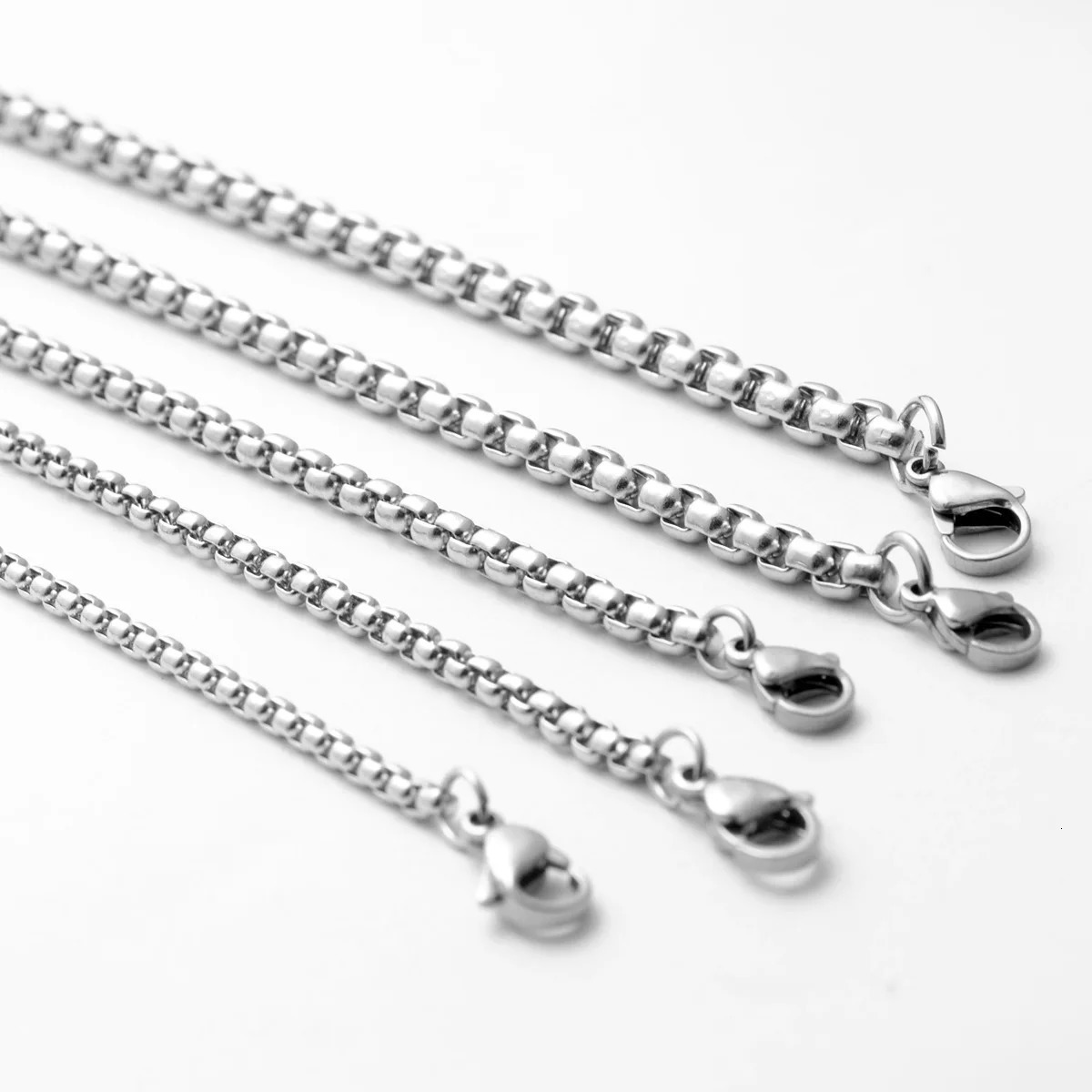 20pieces batch Stainless Steel Pearl Necklace 25mm thick chain link 506065cm for jewelry necklace 250519