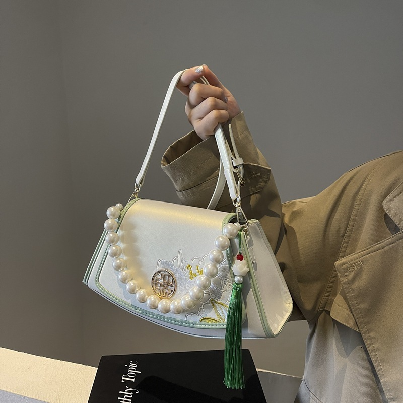 Women's Embroidered Handbag Free Shipping Designer Bag Vintage Water Reflecting Lotus Chinese Style Hanfu Qipao Shoulder Bag Beaded Handbag Cross
