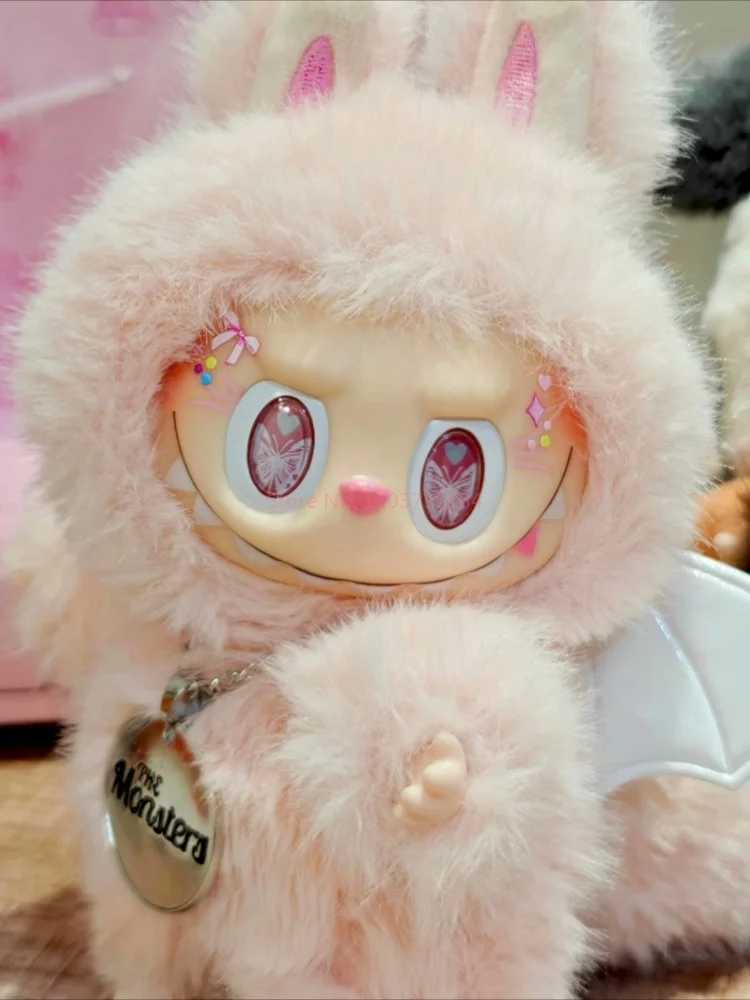 17cm The Monster Labubu Series Zimo Angel Purple Red Vinyl Creative Change Dolls High Quality Blind Box Gift X250528