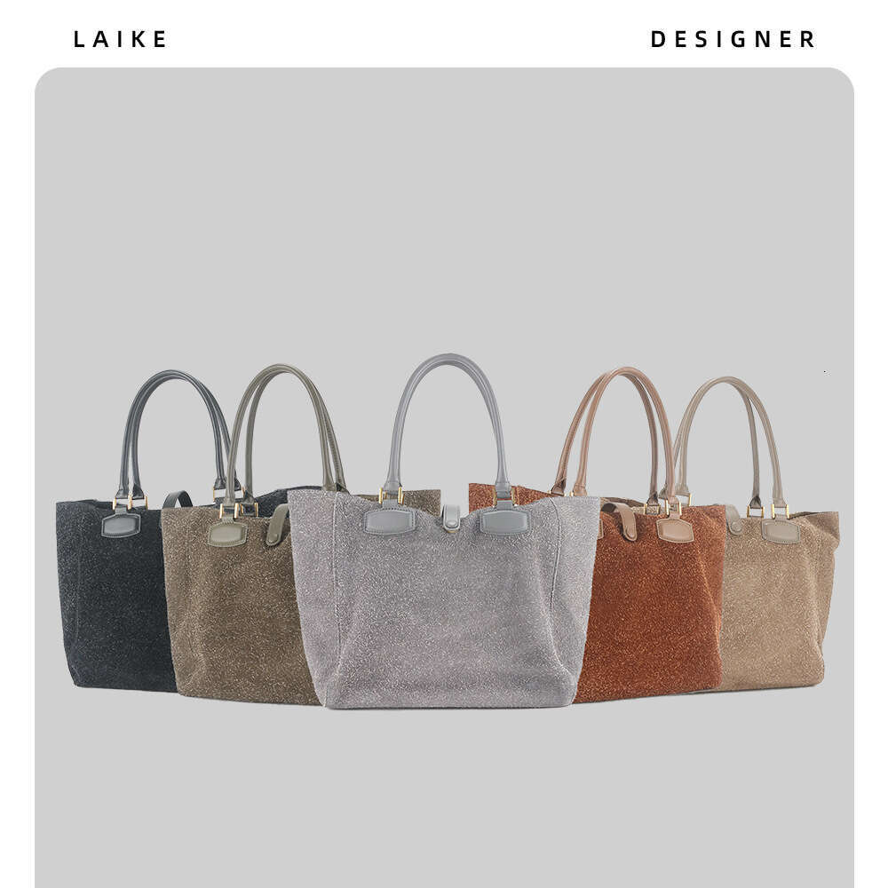for Women New Genuine Leather Large Capacity Tote High-end Fashion Xiangfei Velvet Matte Handbag Crossbody Bag