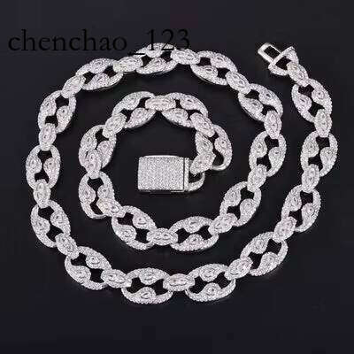 New Sier Chains Original Certified for Man Women Eyes Moissanite Dia Necklace Gold Jewelry Packaging Gift