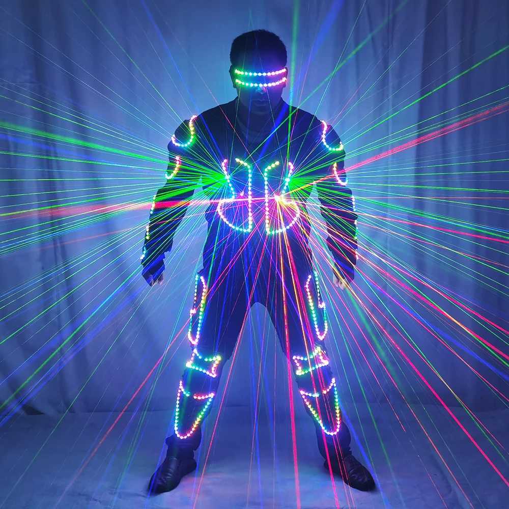 Future LED Robot Dance Armor RGB Laser Suit Festival Celebration Prom Party Music Show Costume Dancer Show Club Dress W250528