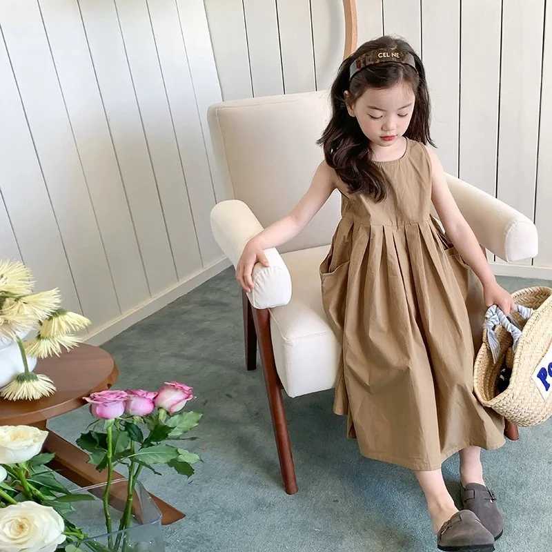 Girls Casual Dresses Girls Dresses with Large Hemlines Sleeveless Casual Kids Dresses for Girls 2 To 8 Years Princess Dress X250528