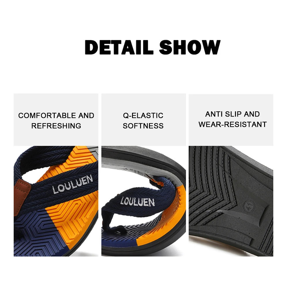 Fashion Man Flip Flops Outdoor Summer Beach Slippers for Men Casual Flip Flops Non-Slip Shoes Slippers Male 250526