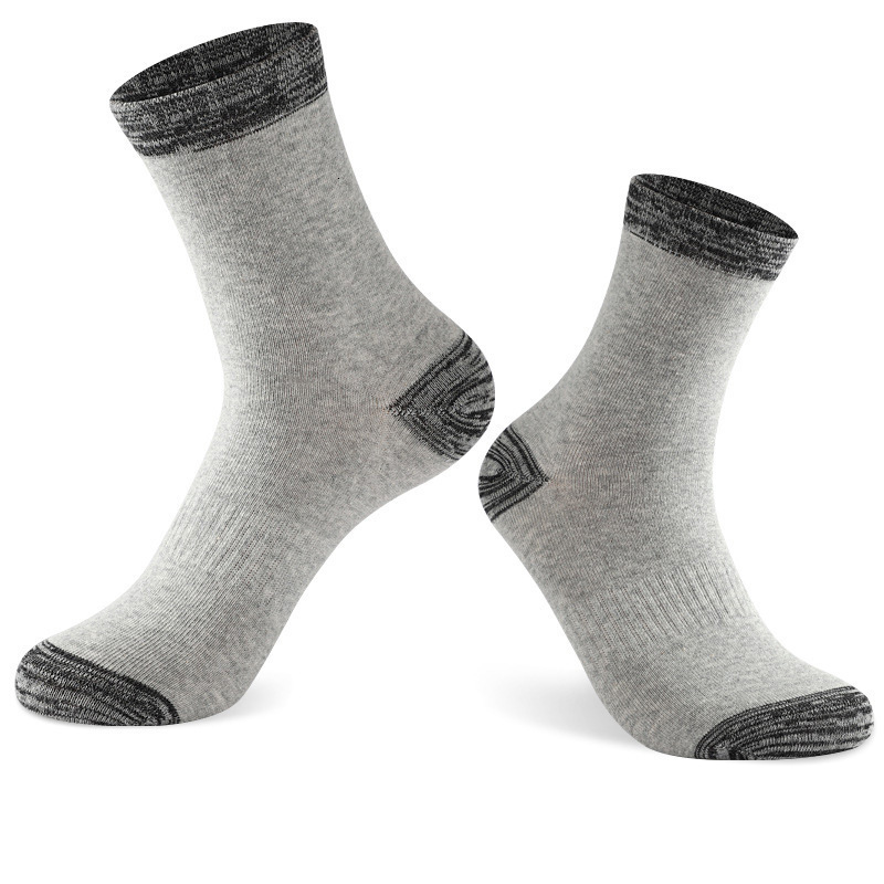 Mid-Calf Autumn Winter Color-Block Long Sports Non-Slip Fitness Deodorant Cotton Basketball Socks