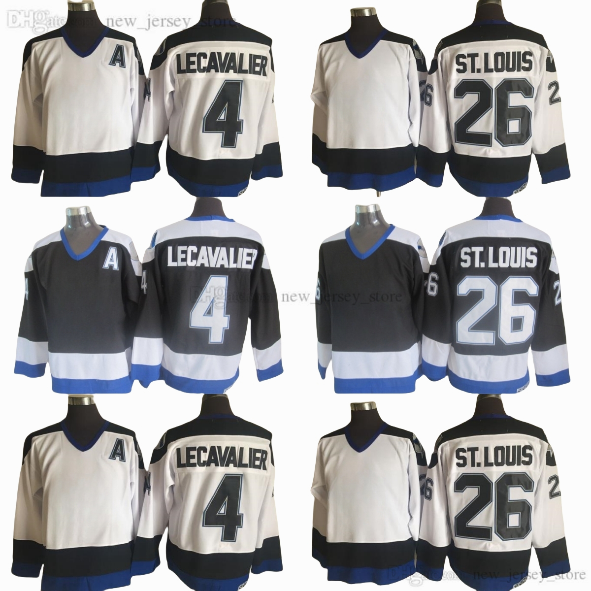 Custom S-6XL Vintage CCM Hockey 26 Martin St. Louis Jersey Throwback 4 Vincent Lecavalier Jerseys Ice Sport Classic Retro