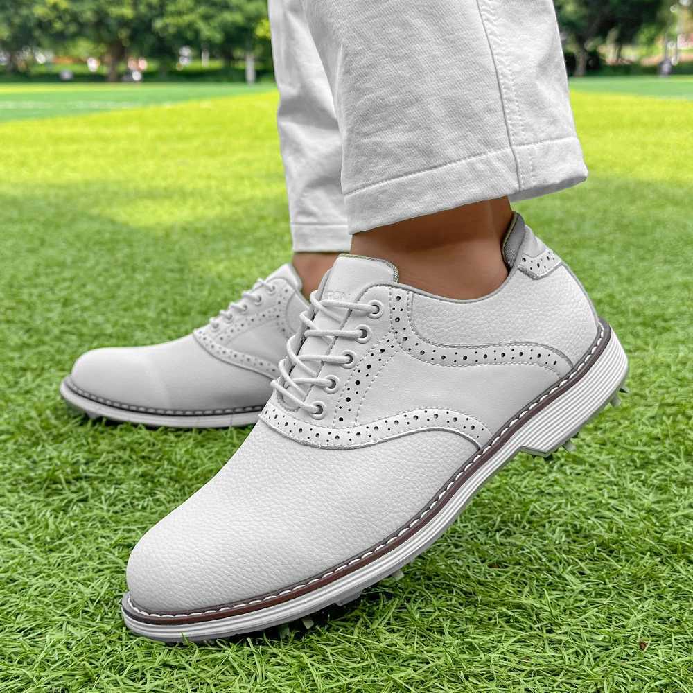 Large 48 Mens Golf Shoes Professional Golf Spikes Leather Casual Sports Shoes Men Outdoor Non-slip Golfing Shoes Man Trainers M250528