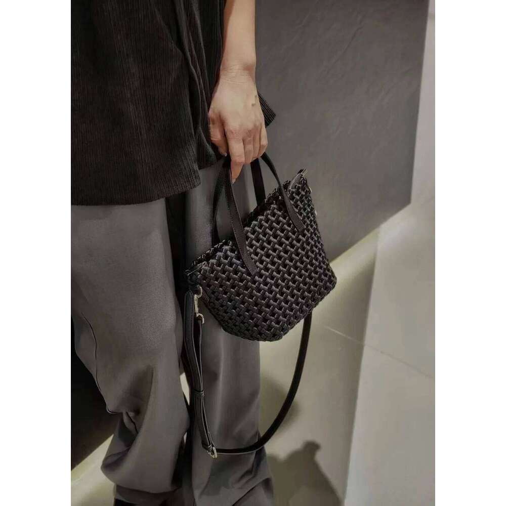Free Shopping Designer Bag Women's Elegant Cross Polyester Weaving Shoulder Beach Shopping Woven Bucket Bag