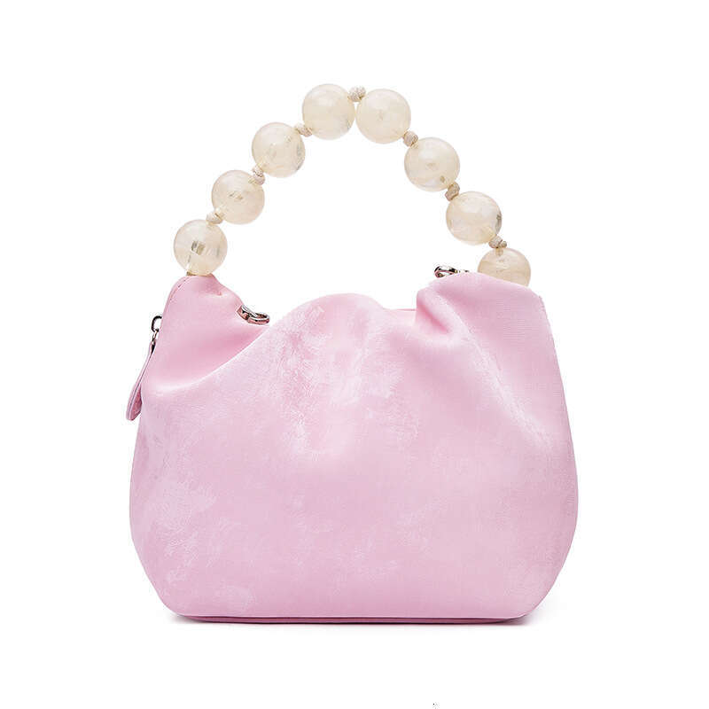 High-end Chinese Style Velvet Handbag for Women, New Fashionable Crossbody Beaded Genuine Leather Shoulder Bag