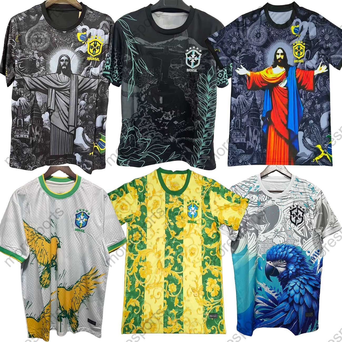 2025 2026 bRAZILS soccer jerseys Christ the Redeemer Kit Special concept limited NEYMAR shirt G. JESUS pre match training Football Uniform maillot camisa