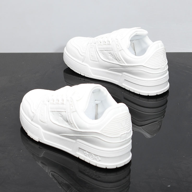 Men Women Fashion Casual Shoes New Breathable Athleisure Comfortable Shoes Trendy Versatile White Shoes Black Pink size 35-44 Free shipping