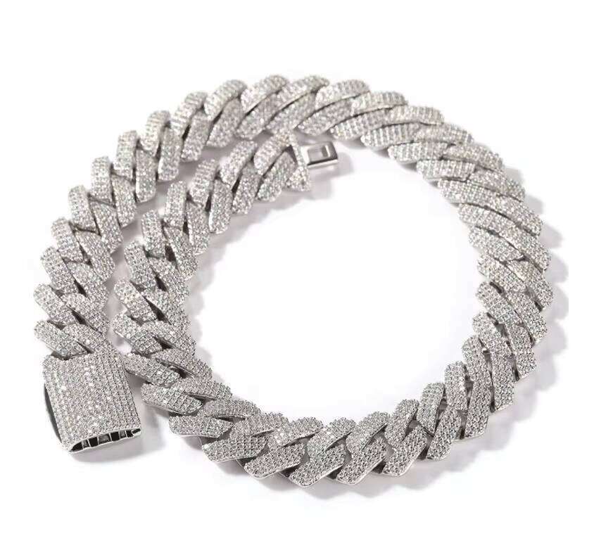 DHCollections 10mm CZ Iced Out Alloy Cuban Link Chain Bracelet Hip Hop Jewelry for Men