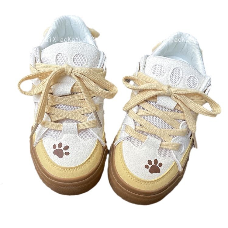 2025 Designer casual shoes Bread Girl Thick Sole Tongue Niche Design Appearance Junior High School Student Versatile Cute Pudding Dog Shoes