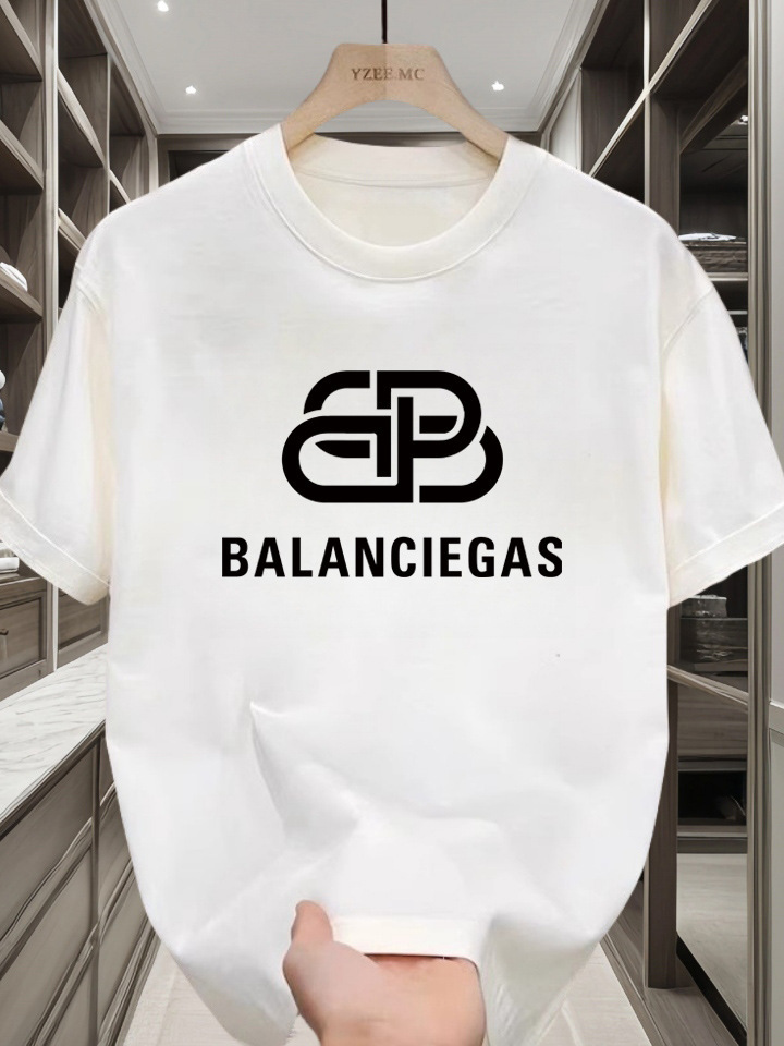 2025 Hot Free shipping designer t-shirt for mens t-shirt black white new casual versatile men's short sleeved T-shirt printed