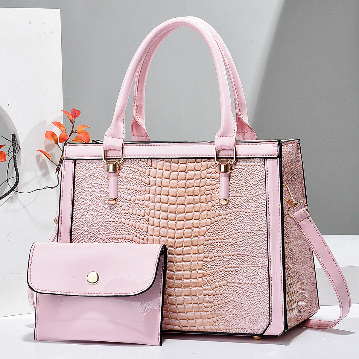 Top Brand High Quality New Style Multi-Piece Set Bags Crocodile Pattern Women's Tote Bag Large Capacity Shoulder Crossbody Handbag New Free Deliv