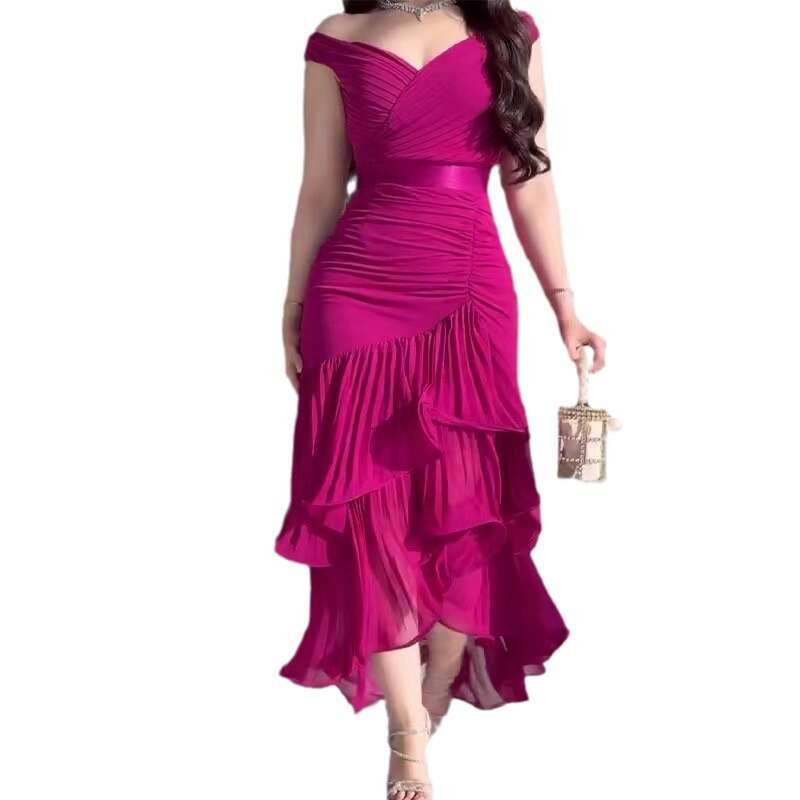 2025 Summer Hot European and American Women's Sweet Style Solid Color High Waist Slim Fit Sleeveless Dress New Casual Versatile Fashion Clothing
