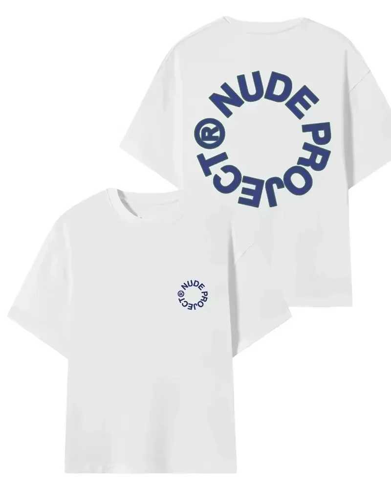 2025 Leisure Cotton Printed T-shirt Womens Fashion Nude Tshirt Womens Leisure Sports Loose Brand Unisexes Large Strt Y2K X250528