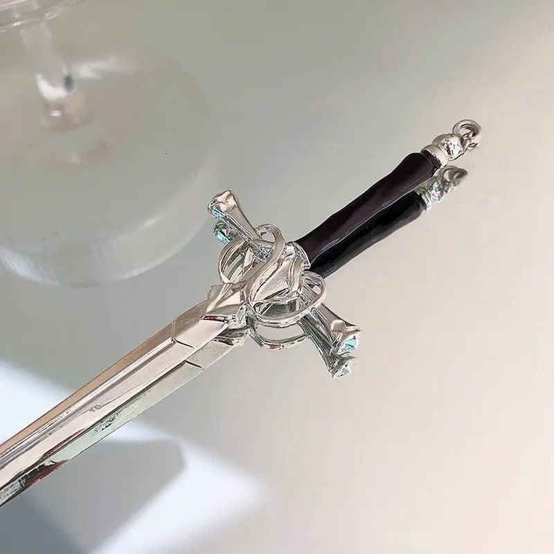 Chinese Punk Metal Sword Hairpin Simple Hair Sticks for Women Diy Hairstyle n Tools Accessories Drop 250519
