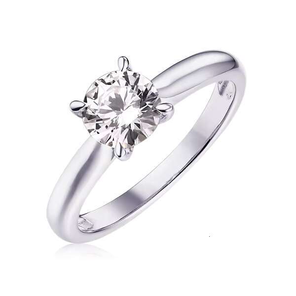Modern Style Moissanite Ring White Gold Lab Grown Jewellery Cvd Diamond Engagement Ring