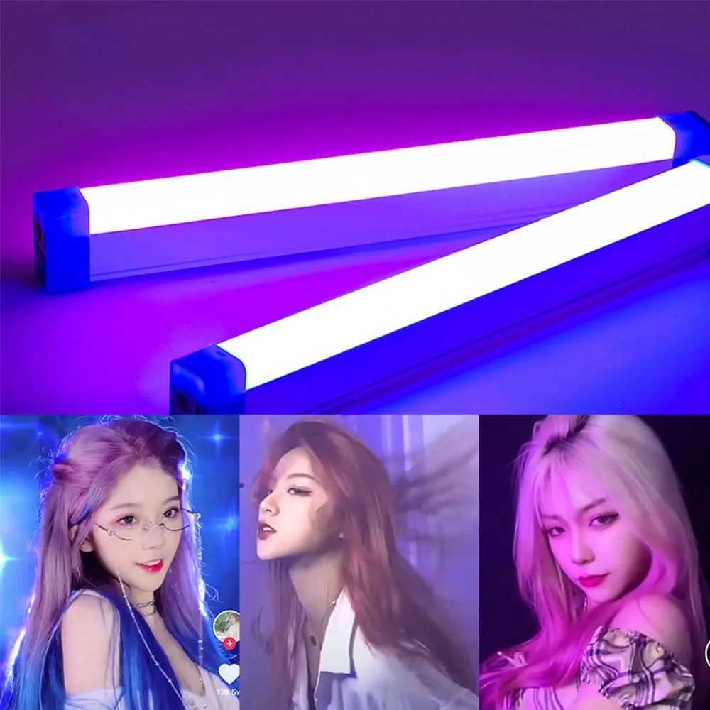 Colorful Tube Light RGB Light 17cm/32cm USB Light Night Light purple Blue Light Stick Room Lamp Handheld Hanging Fill Light Photo W250528