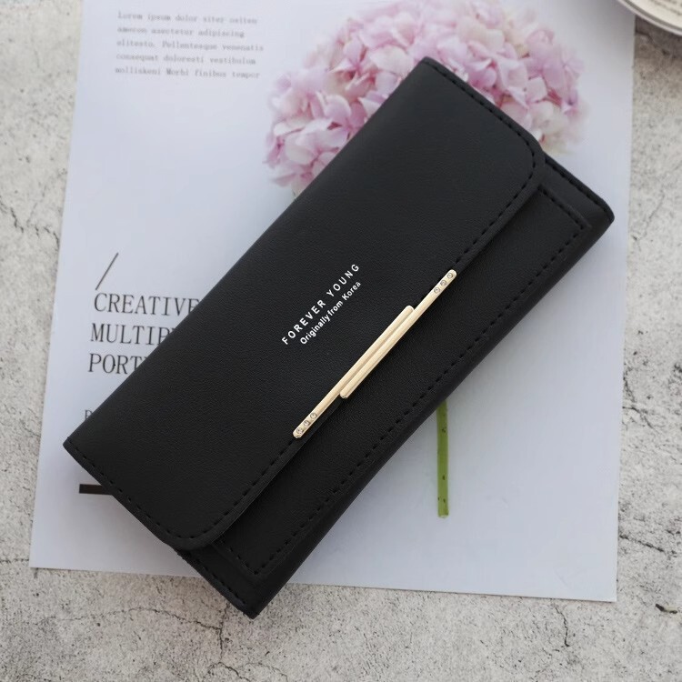 Free shipping designer wallet for Women Long 2025 New Korean and Japanese Style Large Capacity Multi-Card Slot Fashion Simple Versatile Foldable Clutc