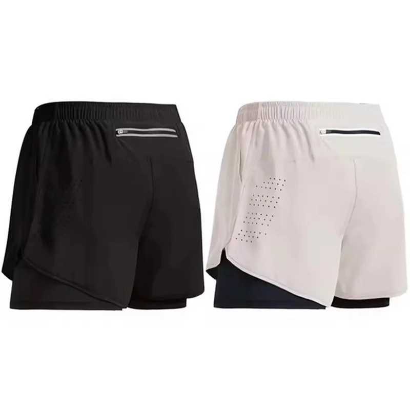 NEW Summer Fitness Built-in pocket Woven shorts men Quick Dry Gym Beach shorts Running Two pieces Double-deck Training Shorts X250528