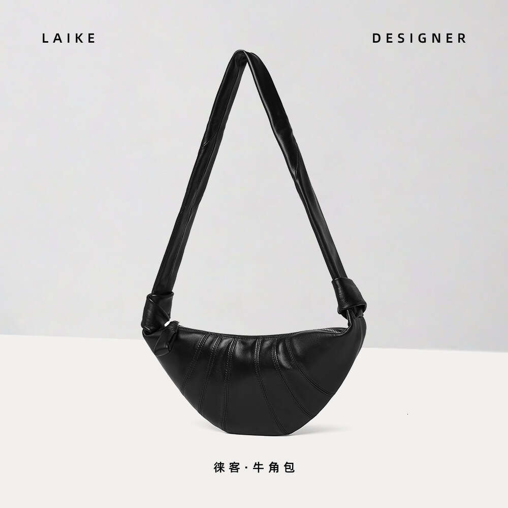 Niche High-End Croissant 2024 New Textured Fashion Dumpling Genuine Leather Shoulder Bag for Women