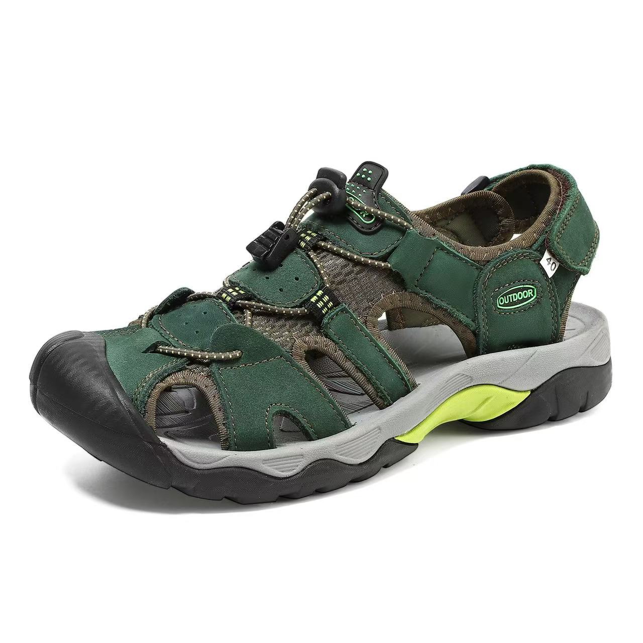Men Leather Men's Sandals Durable Handmade ing Close Toe Non Slip Shoes For Indoor Outdoor Beach Big Size 48 05c4 's