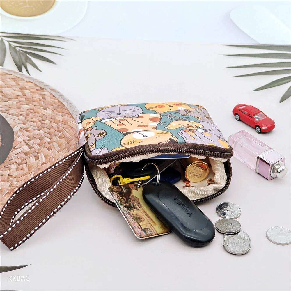 Girl Napkin Credit Card Holder Headphone Case Coin Clip Change Purse Tamper-Proof Storage Sanitary Mat Bag