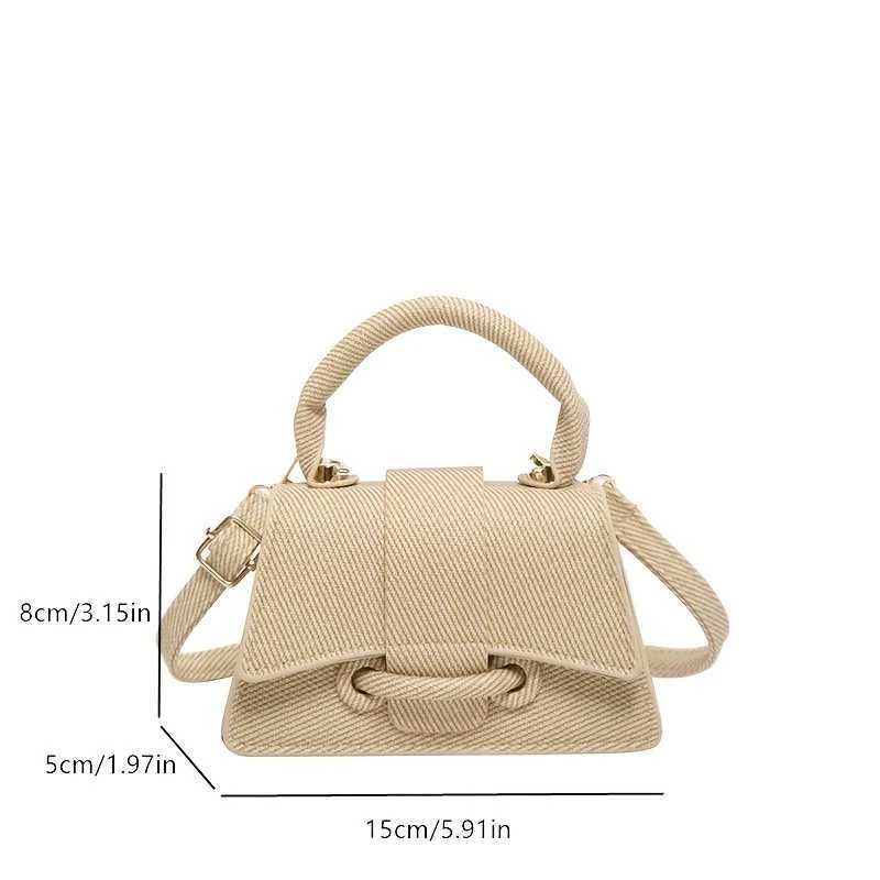 Fashion Solid Color Small Tote Crossbody Bag Stylish Mini Handbag Mobile Phone Coin Purse Adjustable Strap Magnetic Closure Y250528