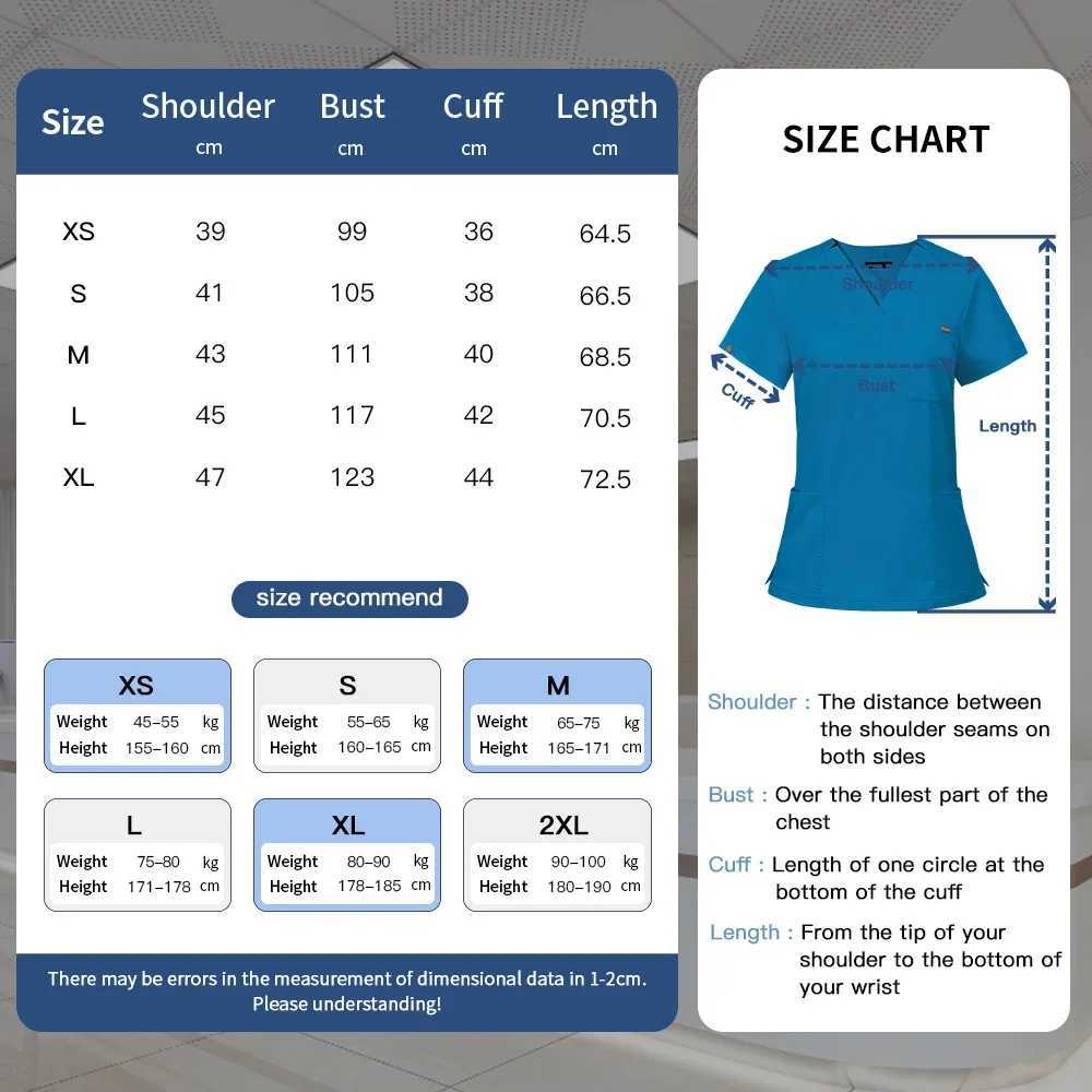 Men Scrub Tops Medical Uniforms Dentist Overalls Nurse Clothes Lab Workwear Unisex Doctor Nurse Come Dentistry Surgical Shirt X2505281