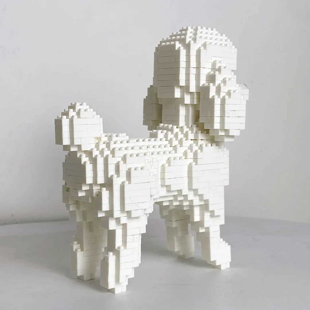 Knew Built Poodle Dog Micro Mini Building Blocks Toys Able Doberman Pinscher Ideal Pet Lover Gift Chow Bullhead Z250528