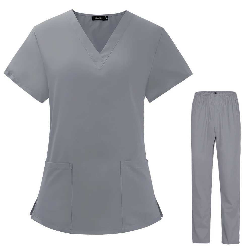 Thin Breathable Short Slve Suit Women Care Scrubs Uniforms Medical Health Service Working Clothes Nurse Work Medical Uniforms X250528