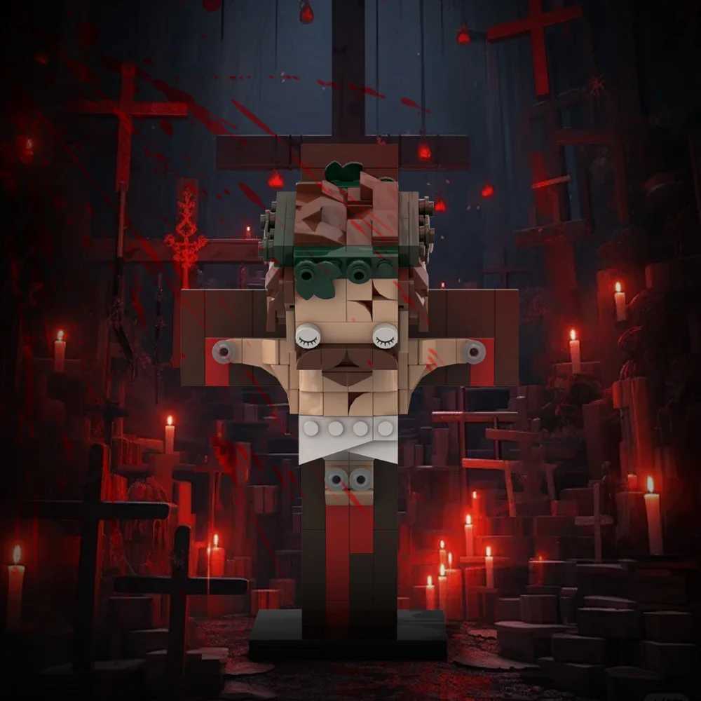 Gobricks MOC Christiani God Crucifixion of Building Block Model Jesus on the Cross Bricks Toys Kids Educational GiftsFree shipping