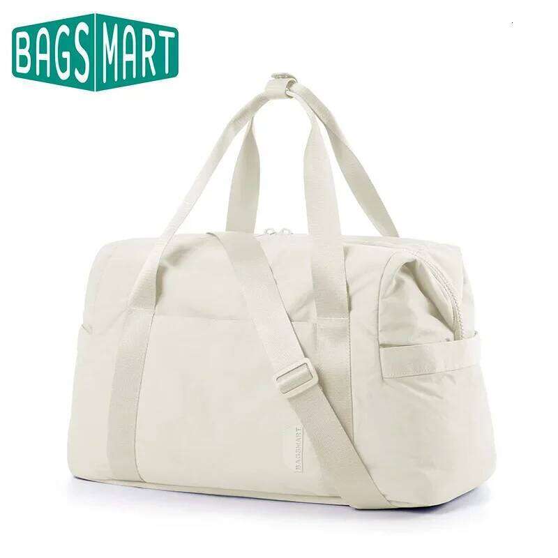 BAGSMART Duffel Bags for Women Gym Tote Carry on Weekender Overnight Travel with Trolley Sleeve Personal Item Workout Bag
